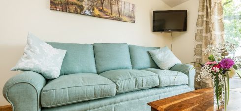Hedgehunter Cottage at Wallops Wood has brand new sofas