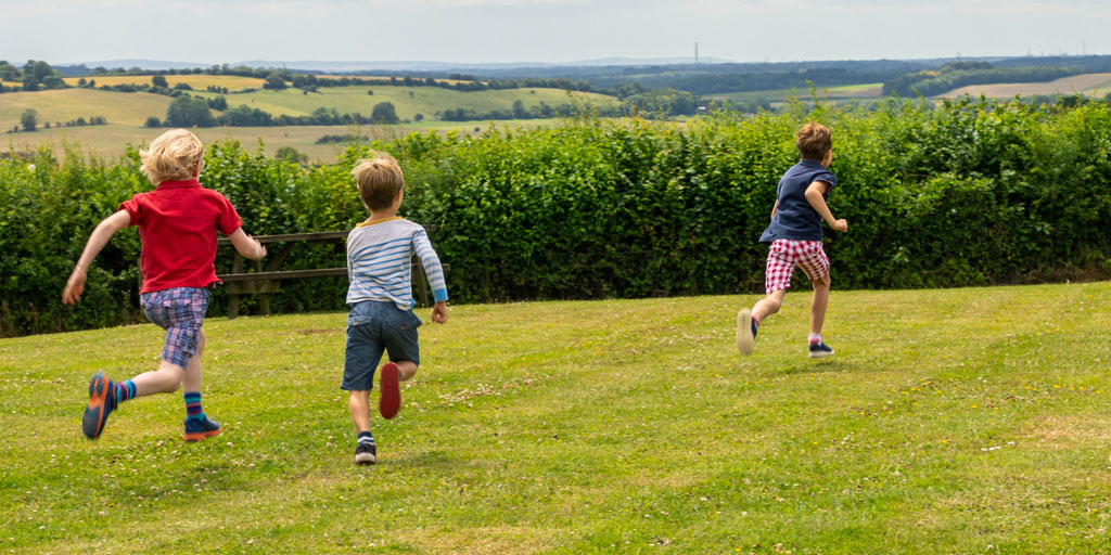 Children playing at Wallops Wood